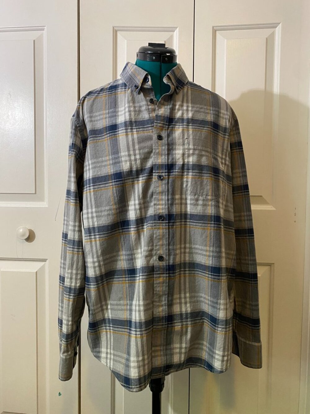 Goodfellows Cotton Plaid Button Down Shirt